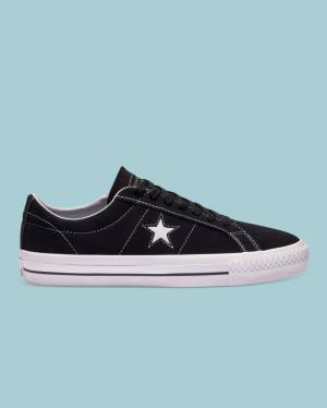 Converse CONS One Star Pro Suede Low Tops Shoes Black | CV-245HPF